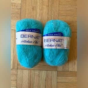 Bernat Vintage USA Wool Mohair Turquoise - Lot of 2, in new old stock